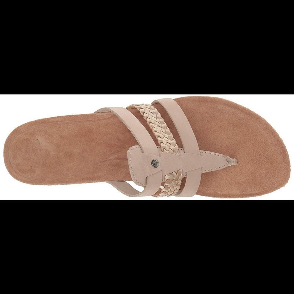 UGG Maddie Taupe Braided Wedge Heel Sandals Size 7 - Picture 11 of 16